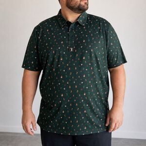 Bogey Bros Nature Calls Golf Polo Men 3XL Green Bear Novelty Performance